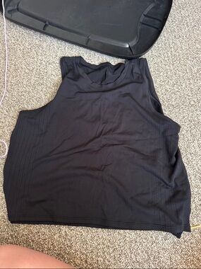 lululemon athletica Black Mesh-Panel Athletic Tank